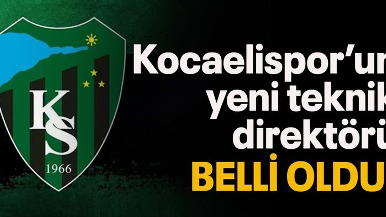 Kocaelispor'un yeni teknik direktörü belli oldu!